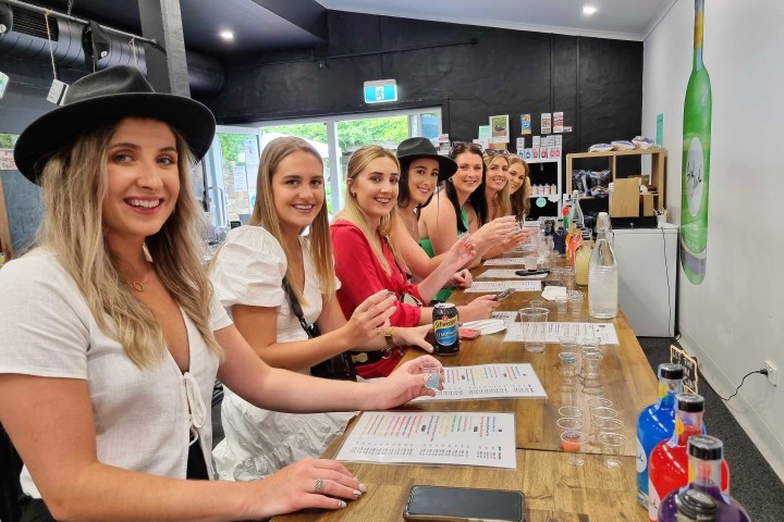 a group of people sitting at a table