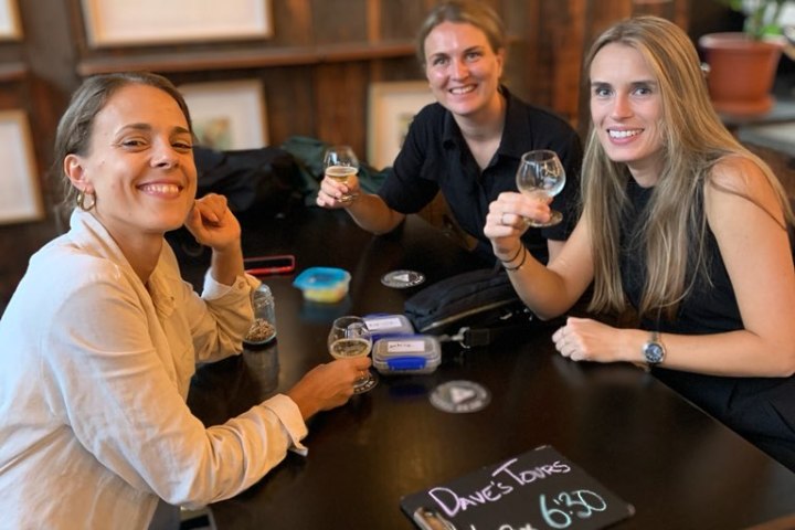 a group of people sitting at a table