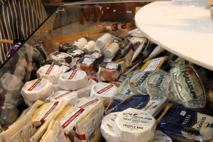 a pile of food on a table