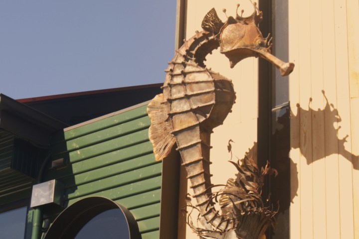 a person standing in front of a building